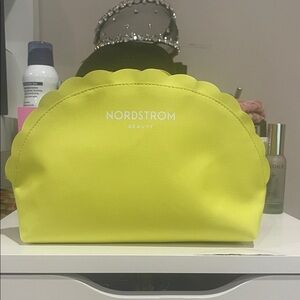 Yellow cosmetic bag from Nordstrom